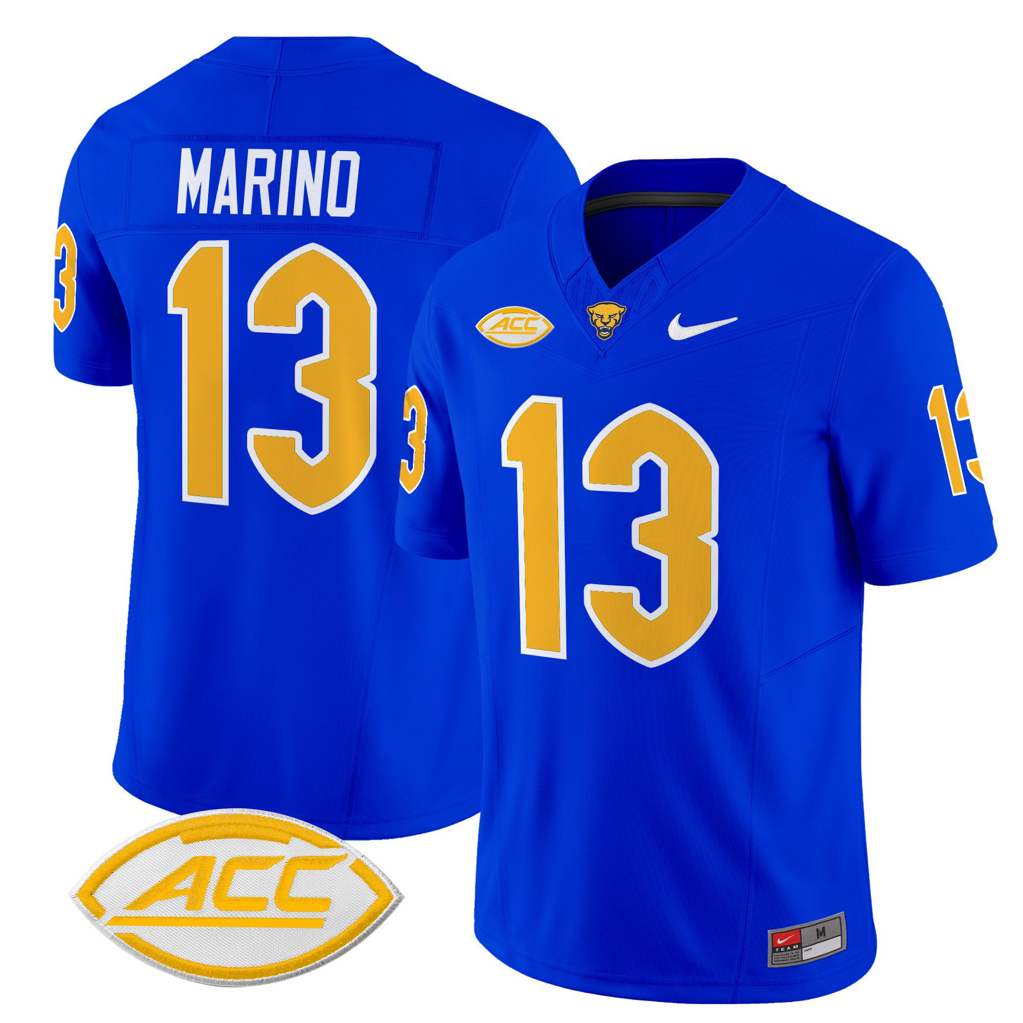 Men Pittsburgh Panthers #13 Marino Blue Nike 2024 Vapor Limited NCAA Jersey style 1->more ncaa teams->NCAA Jersey